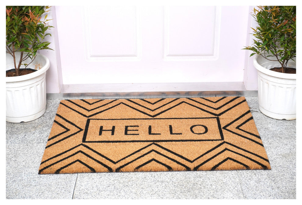 Calloway Mills Chevron Hello Doormat, 24" X 36"