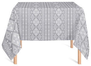 Tribal Print Dark Gray 58x58 Tablecloth