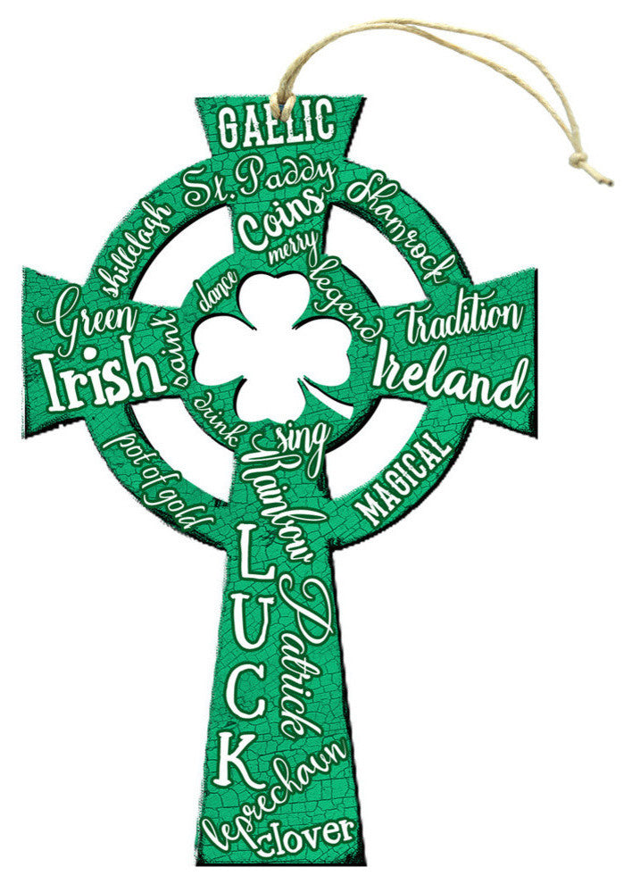 Irish Luck Cross Orn, Set of 3