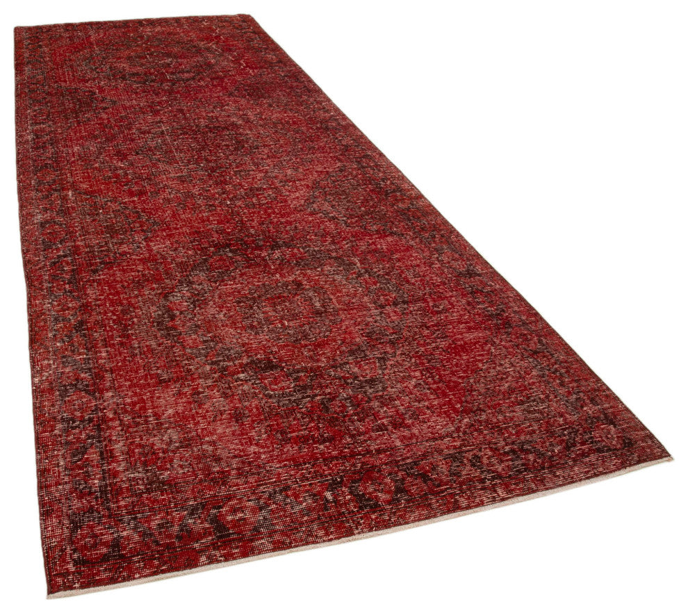 Rug N Carpet - Hand-knotted Turkish 4' 9" x 12' 8" Vintage Runner Rug