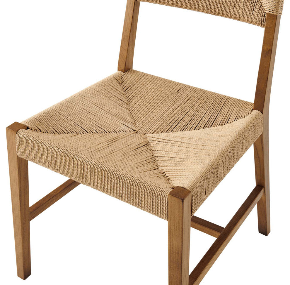 Side Dining Chair, Natural, Wood, Modern, Kitchen Bistro Restaurant Hospitality