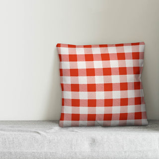 Red Buffalo Check Plaid Throw Pillow Cover, 20"x20"