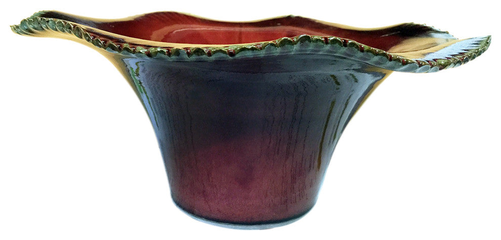 Red Celadon Hand Shaped Bowl