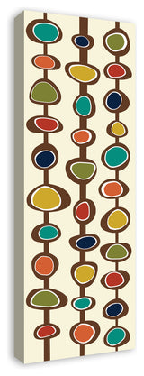 Midcentury Modern Pods 12x36 Canvas Wall Art