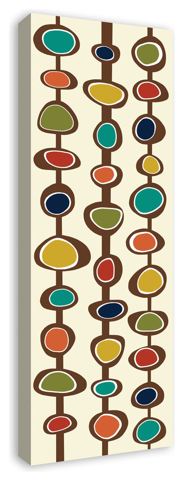 Midcentury Modern Pods 12x36 Canvas Wall Art