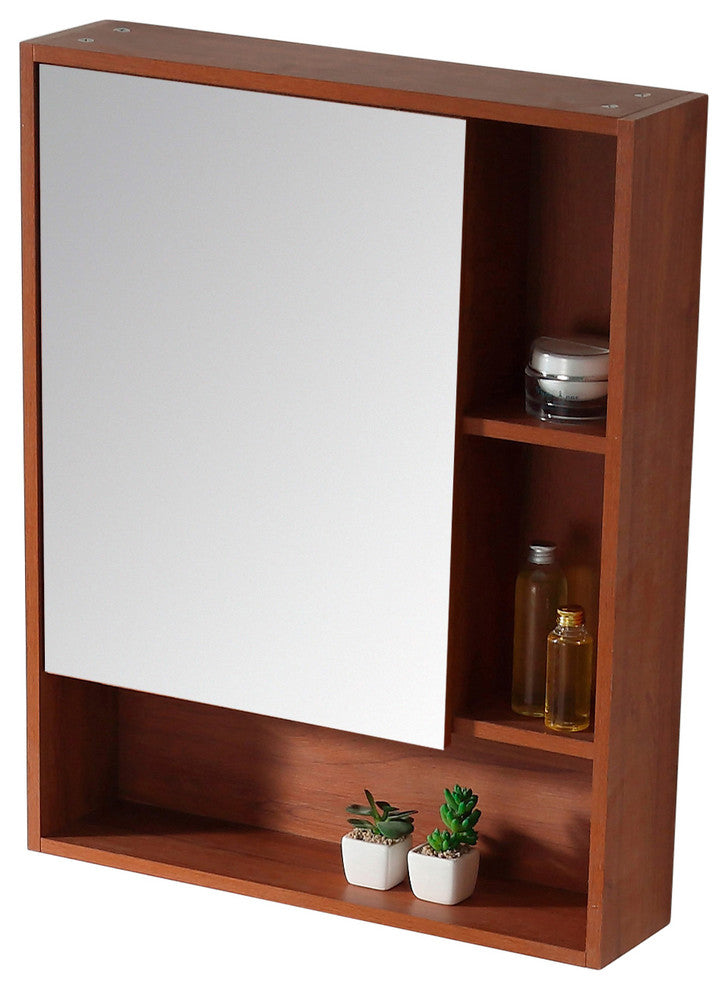 Fine Fixtures Surface Mount Bathroom Medicine Cabinet, Walnut.