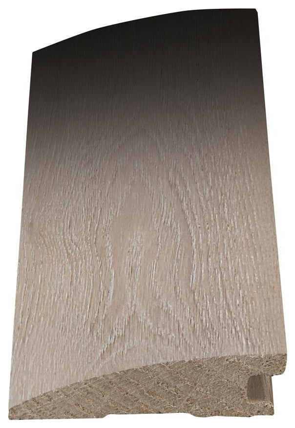 European White Oak Flush Reducer, 1/2"x2"x78", Wood Molding-Sunbleached
