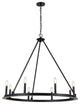 Dainolite CLB-368C-MB 8 Light Chandelier, Matte Black