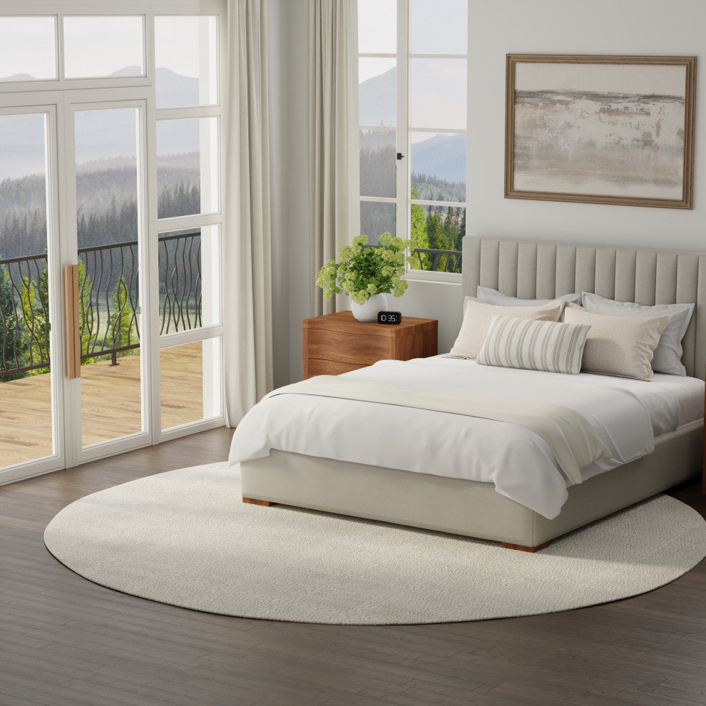 Nourison Serenity Home 8' x Round Ivory Cream Modern Indoor Rug