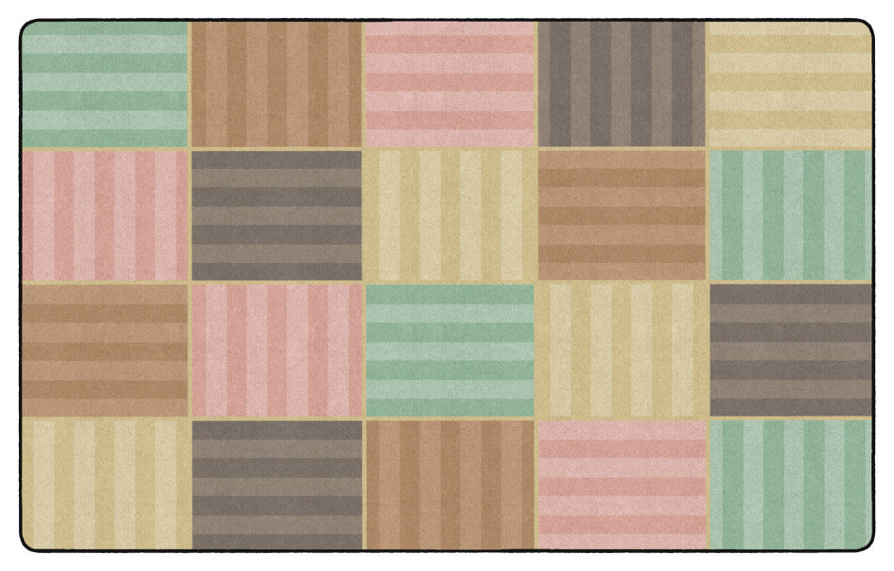 Flagship Carpets FA1308-44FS 7'6x12' Calming Blocks Soft Rug