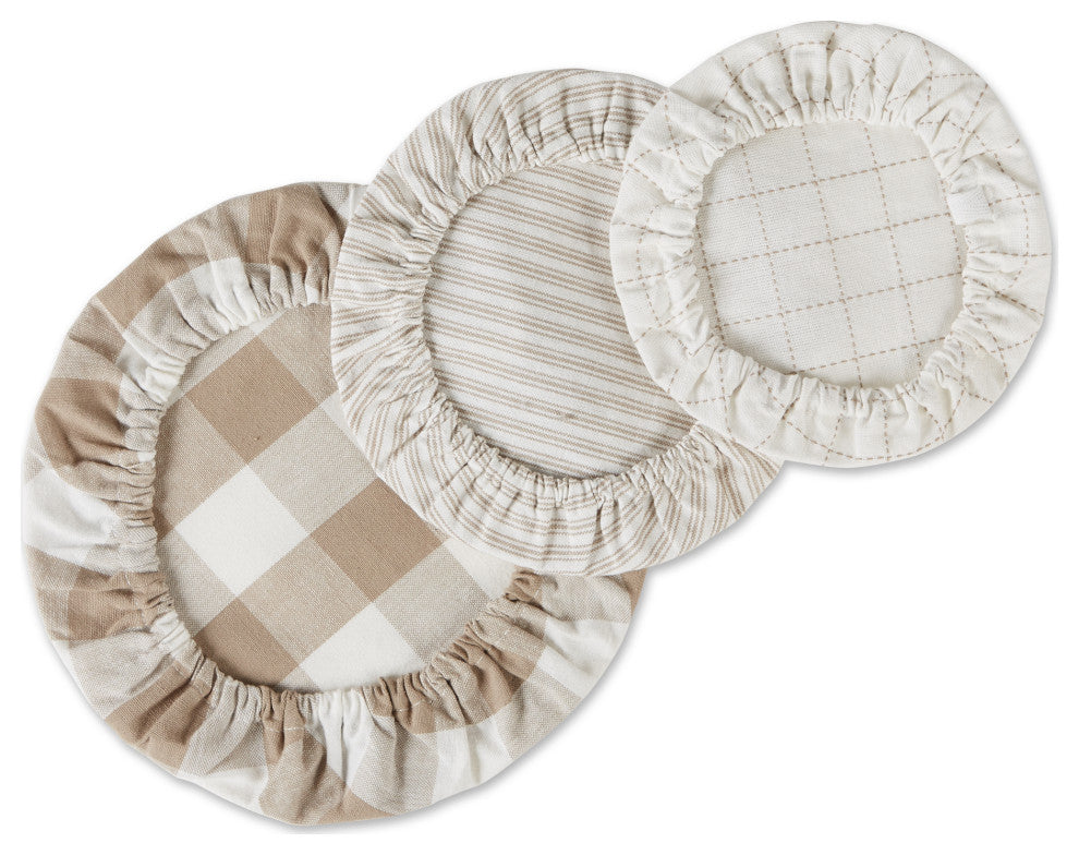 DII Asst Stone Farmhouse Woven Dish Cover (Set of 3)