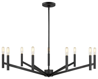 Vector Nine Light Chandelier, Midnight Black