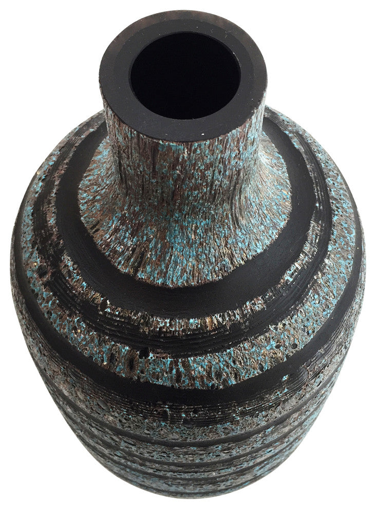Contemporary Pontil Vase - Black