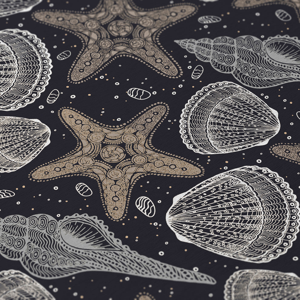 Indoor/Outdoor Seabreeze SZ4 Black Machine Washable 8' x 10' Rug