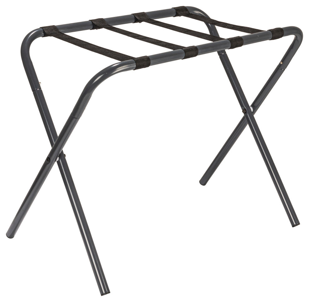 Luggage Rack, Grey Frame with Black Straps