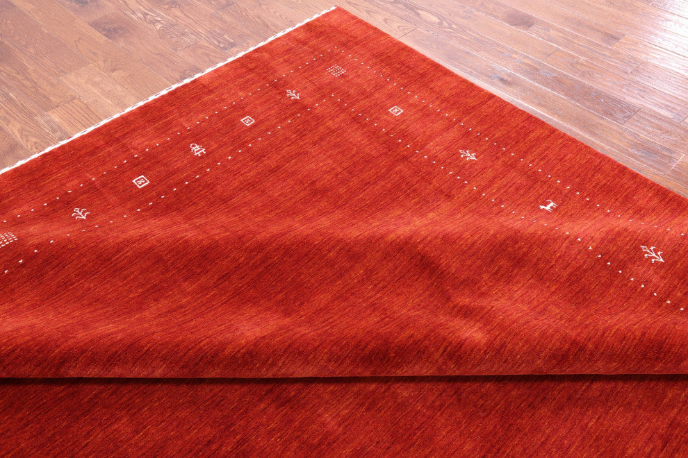 9' 11" X 13' 11" Persian Gabbeh Handmade Wool Rug Q11377