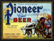 "Old Pioneer Club Beer" Framed Canvas Giclee by Vintage Booze Labels, 38"x29"