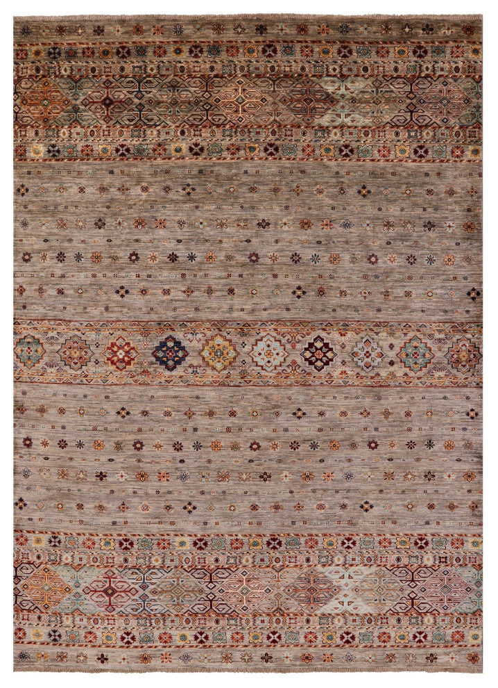6' 9" X 9' 5" Khorjin Super Kazak Hand Knotted Wool Rug - Q12370