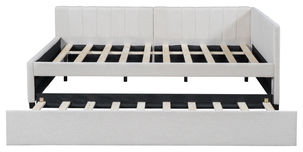 Gewnee Full Size Upholstered Daybed with Trundle