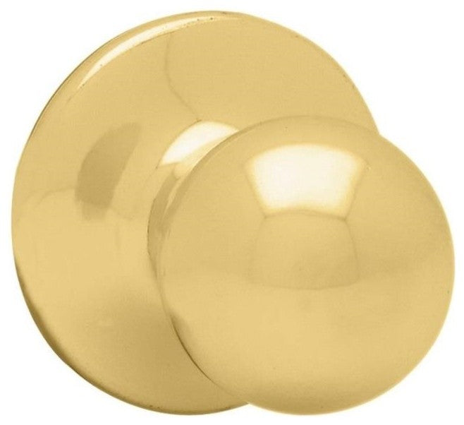 KwiksetÂ® 92001-516 Security Polo Passage/Hall/Closet Knob, Polished Brass