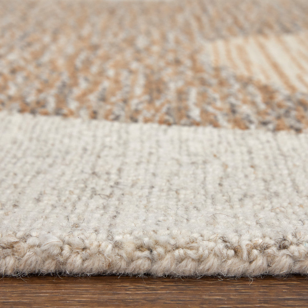 Middleton Modern Watercolor, Brown/Tan/Ivory, 5'x8' Area Rug