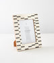 Mukhendu 5"x7" Black and White Picture Frame Hand Carved Bone
