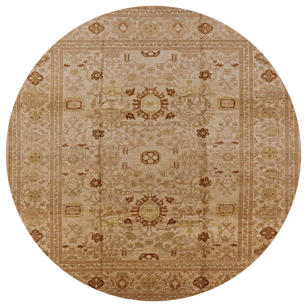 Ahgly Company Indoor Round Mid-Century Modern Area Rugs, 7' Round