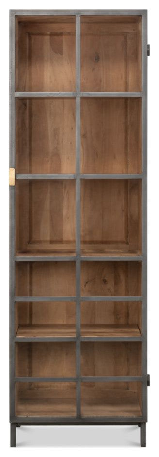 A Gem Of A Handle Display Cabinet Glass Doors Right Gray