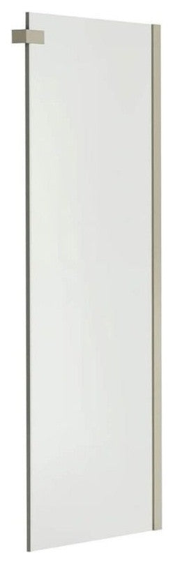 MAAX Halo Clear Glass Frameless Return Panel for 34in Base, Brushed Nickel
