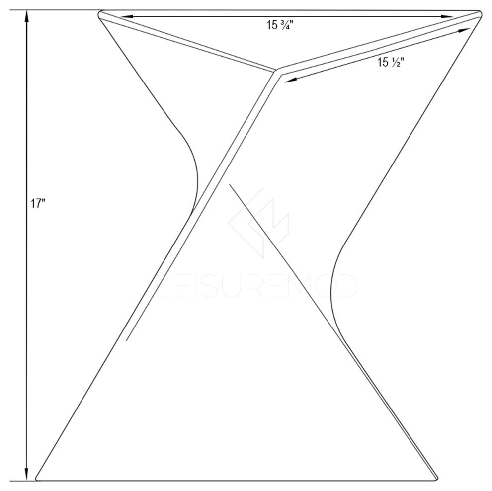 Leisuremod Randolph Modern Triangle Accent Side End Table, Blue, Set of 2