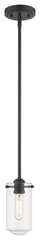 Zlite 471MP-MB 1-Light Mini Pendant, Clear