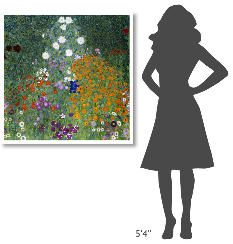 "Farmer's Garden" Digital Paper Print by Gustav Klimt, 38"x38"