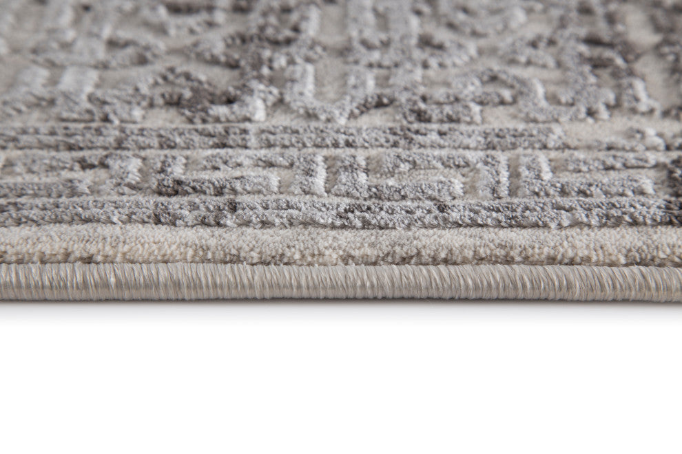 Torino 3314-190 Area Rug, Light Gray, 3'11"x5'7"