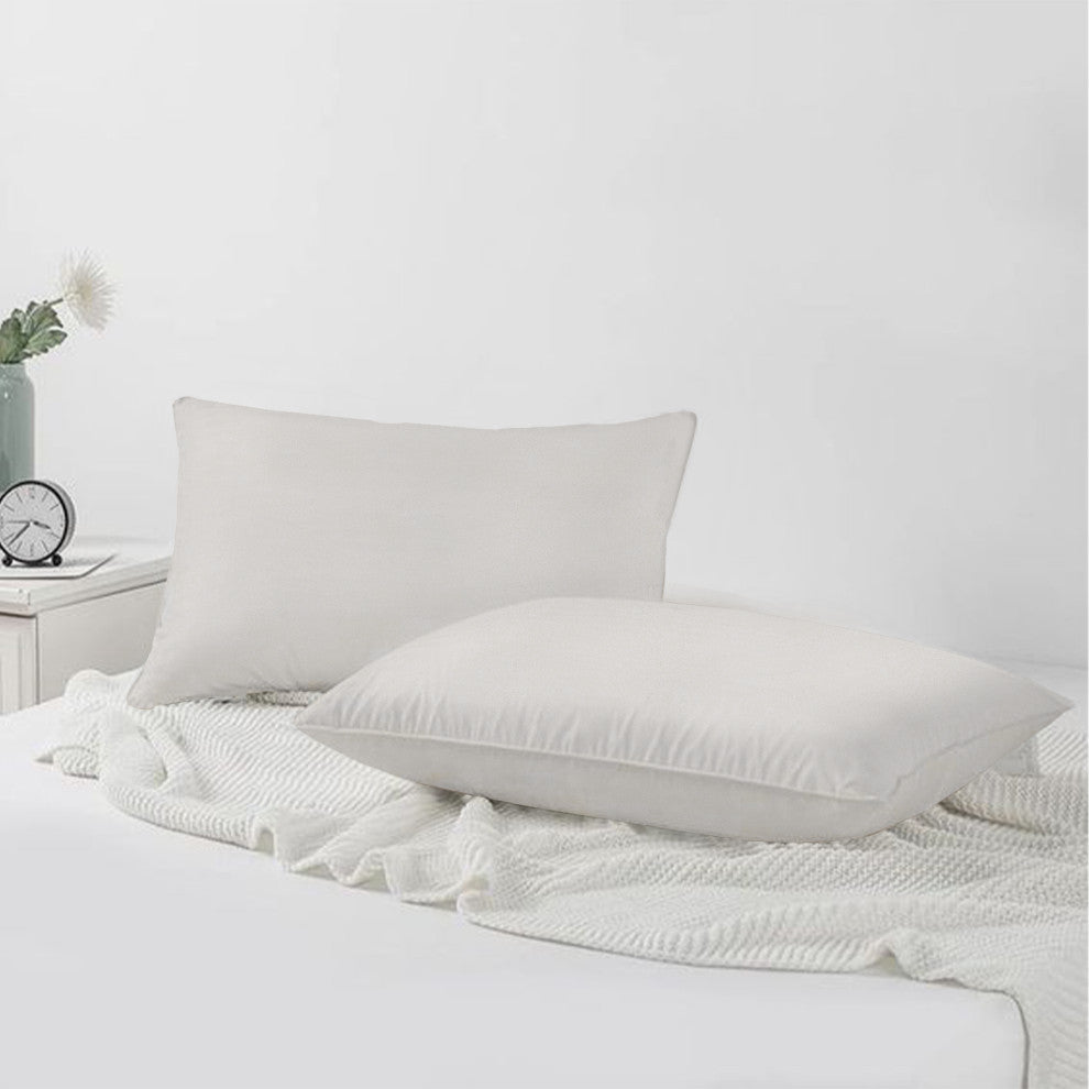 A1HC Throw Pillow Insert, Down Alternative Fill, Single, White, 12"x20"