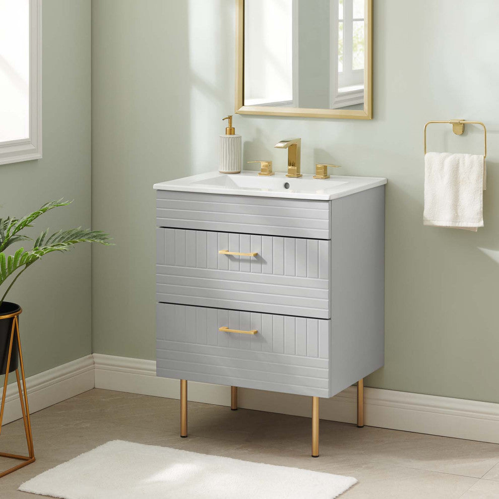 Daybreak 24" Bathroom Vanity, Light Gray