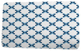 Upscale Getaway Criss Cross Geometric Print Bath Mat, Light Blue, 17"x24"
