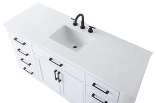 Home Living 60" Single Bathroom Vanity, White