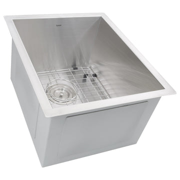 Nantucket Sinks 15" Pro Series Zero Radius Undermount Stainless Bar/Prep Sink