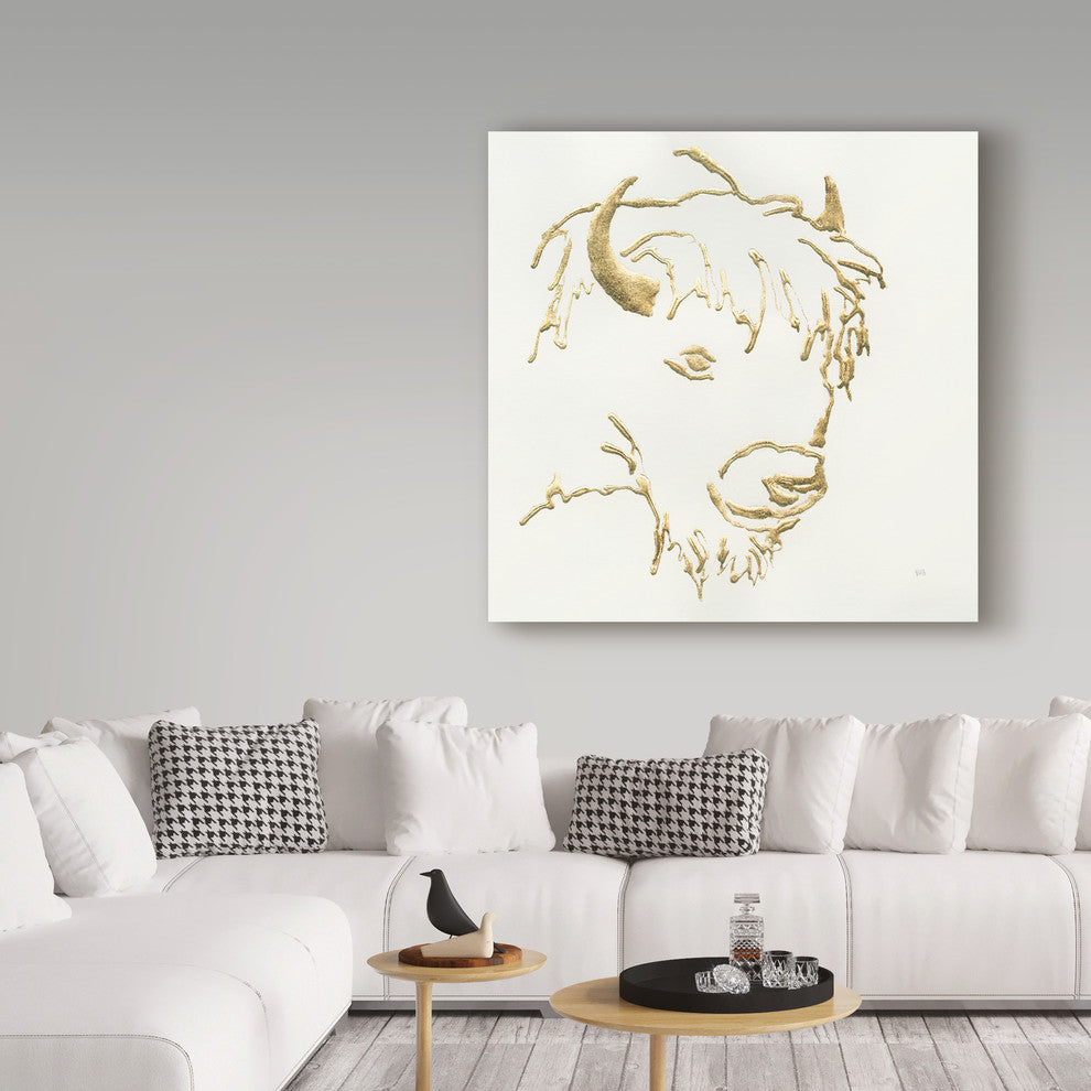 Chris Paschke ''Gilded Buffalo'' Canvas Art, 35"x35"