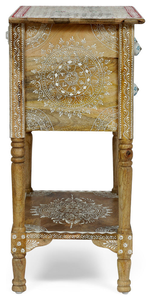 Leverick Mango Wood End Table