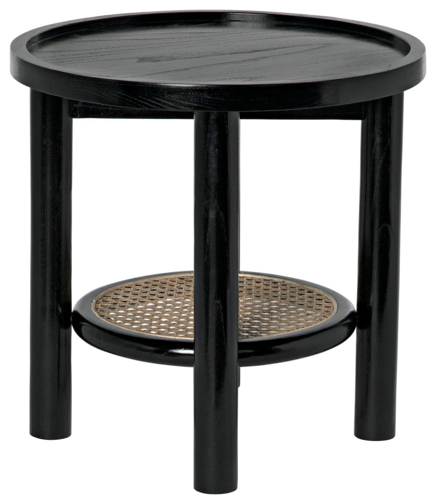 Hide Away Side Table, Charcoal Black