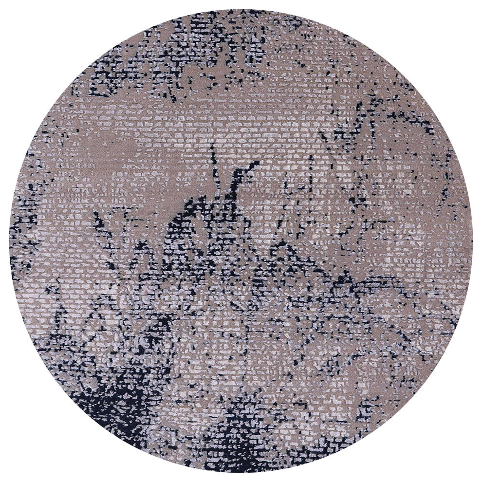 Ahgly Company Indoor Round Mid-Century Modern Area Rugs, 5' Round