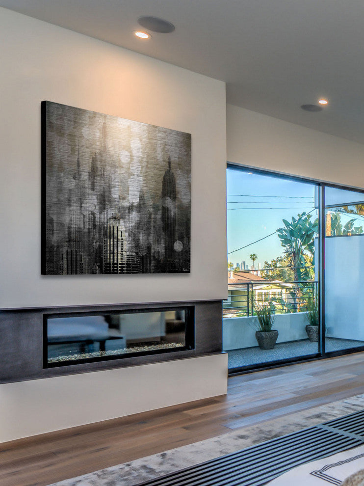 "Empire" Print on Brushed Aluminum, 24"x24"