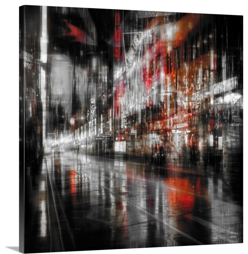 "City At Night V" Wrapped Canvas Art Print, 24"x24"x1.5"