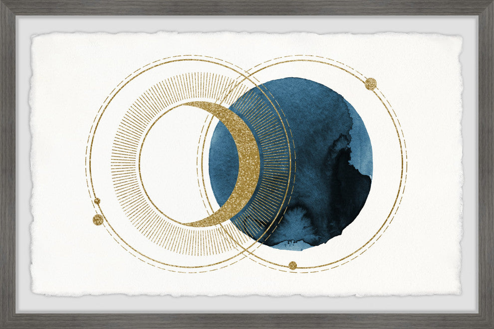 "Earth's Moon" Framed Painting Print, 30x20