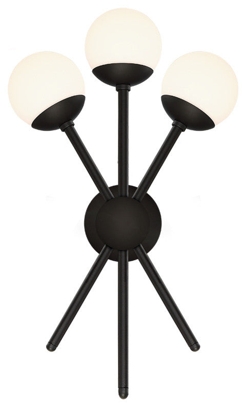 Bossa Nova 3 Light LED Wall Sconce 3000K, Black