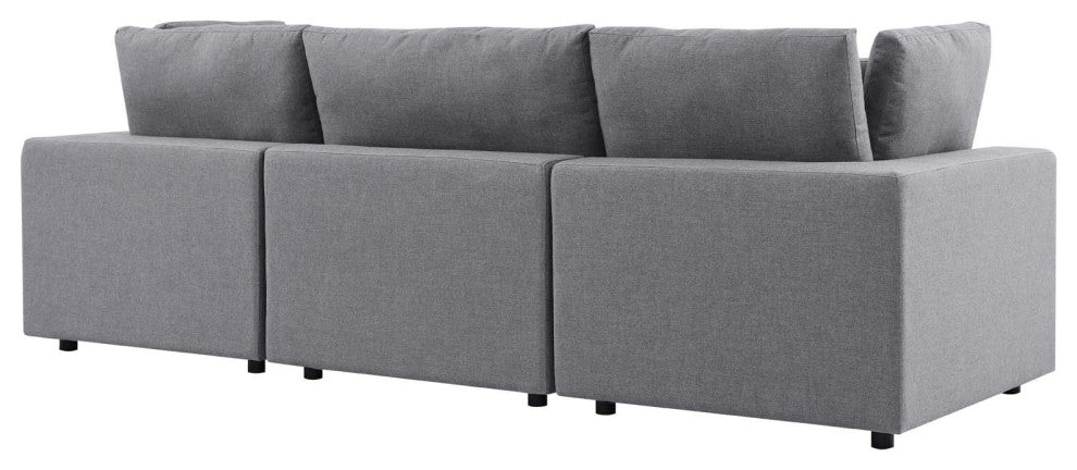 Modular Lounge Deep Sofa, Sunbrella, Gray, Modern, Outdoor Hospitality