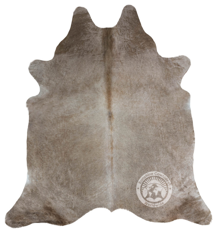 Brazilian Cowhide Rug, Taupe, 6'x8'