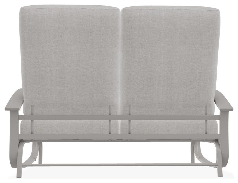 Belle Isle Cushion Deep Seating 2-Seat Glider, Charter Silk/Warm Gray