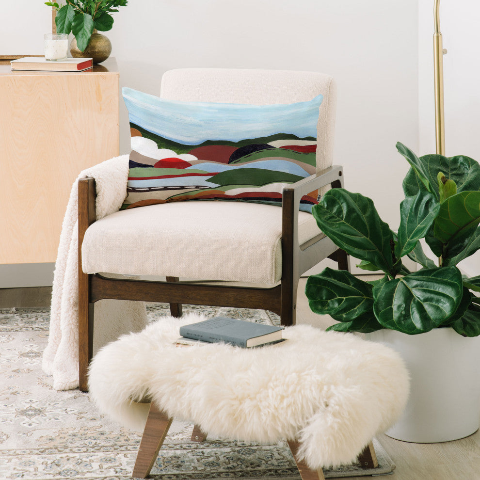 Laura Fedorowicz To the Hills Oblong Throw Pillow
